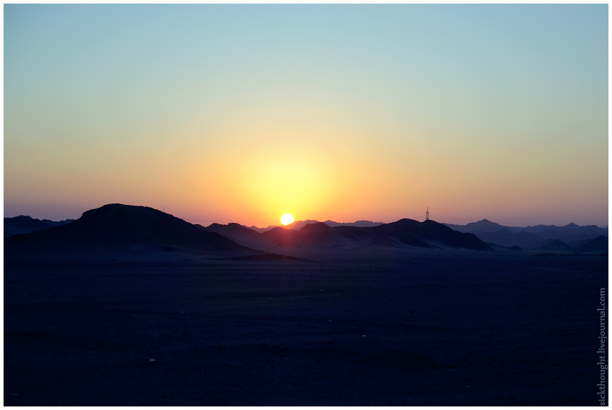 Sunrise in the desert